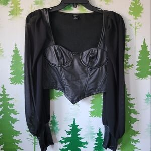 Long Sleeve Small Crop Top.
